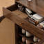 Rangement à chaussures en bois manufacturé noyer