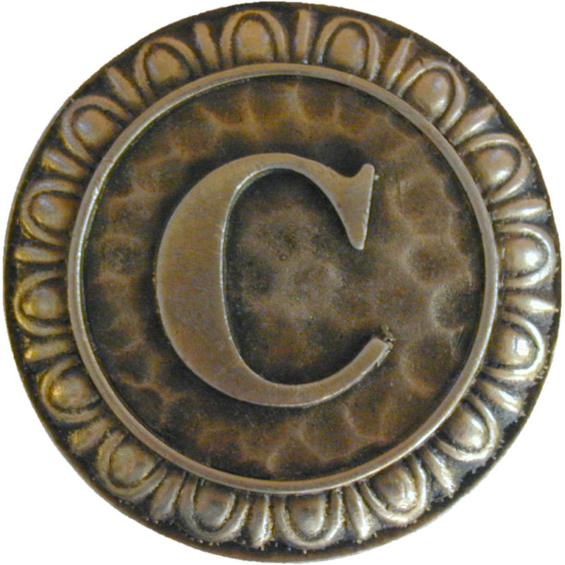 Poignée champignon Jewel, Laiton antique
