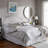 Montserrad Greyish Beige Full Upholstered Nail Head Trim Headboard, 25.63" H X 55.43" W X 2.19" D-2040109356-2040109358