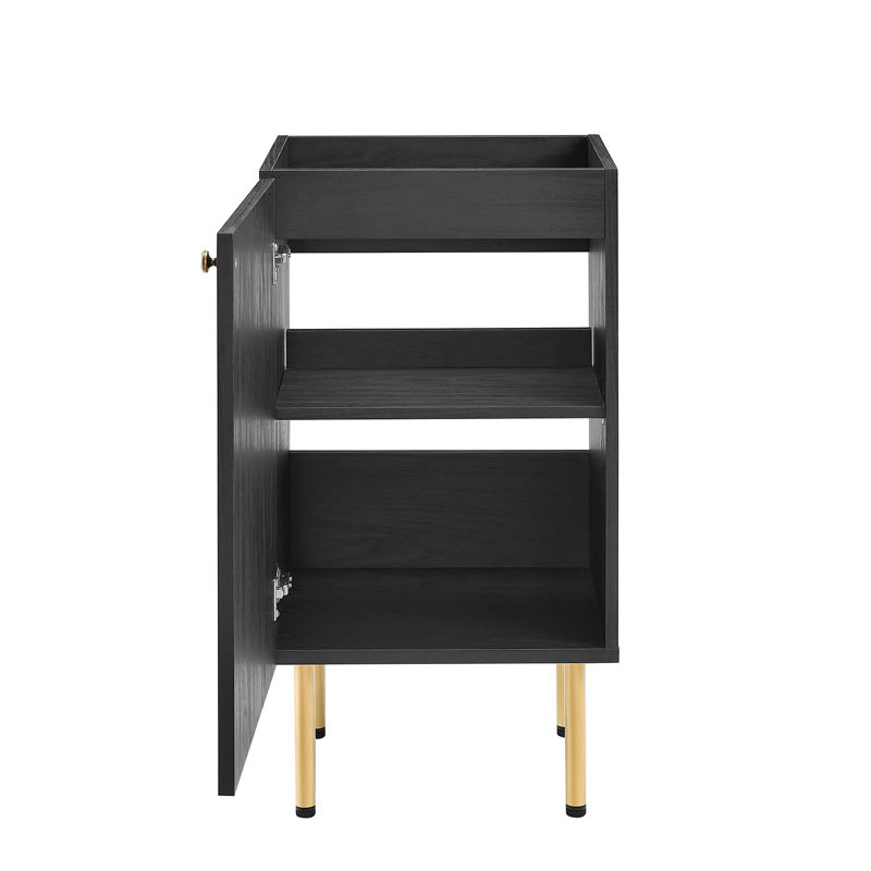 Base de meuble-lavabo simple 17 po. Modway, Noir