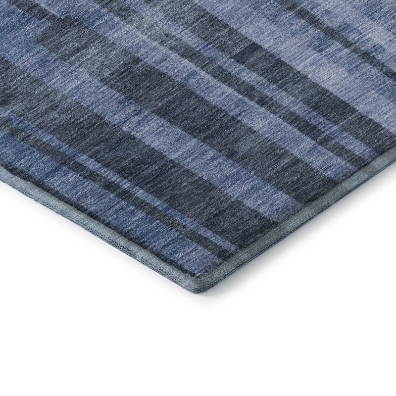 Premium Machine Washable Emerson AMF1063 Striped Rug, Rectangle 3' x 5'