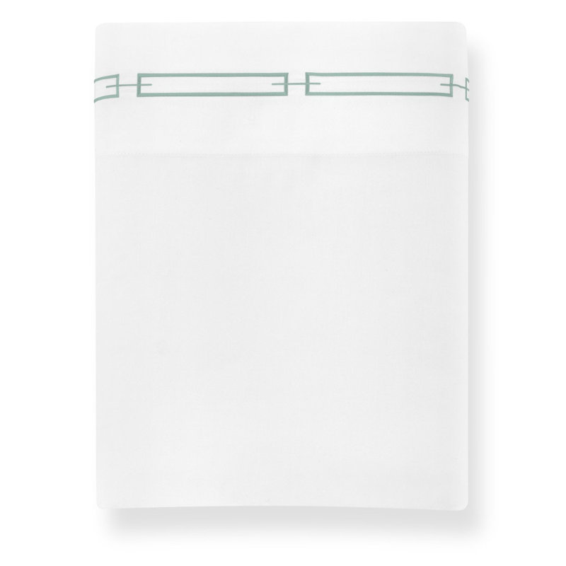 Stanza 420 Thread Count Egyptian-Quality Cotton Flat Sheet, Queen Flat Sheet, White