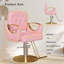 Fauteuil de barbier sur 360 degrés pivotant sur roulettes, fauteuil de barbier, capacité jusqu'à 330 lb, équipement de spa tout usage, rose-613090562