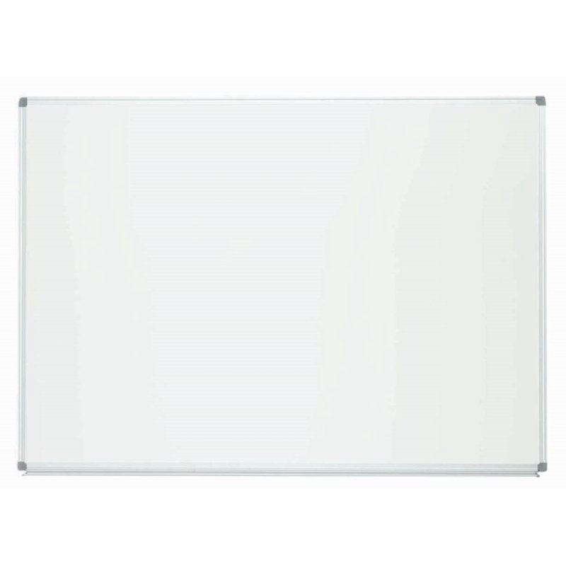 Tableau blanc mural, Blanc très luisant, Aluminium anodisé satiné clair, H 3 po x l 4 po