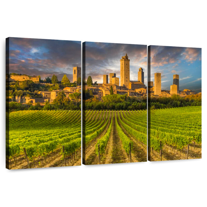 Sebbie San Gimignano Sunset, 28" H x 45" W