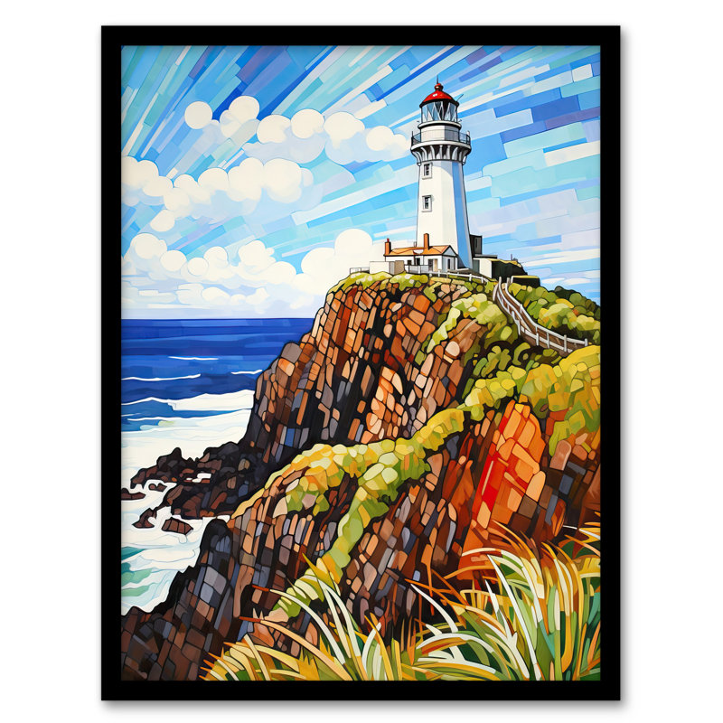 Cape Byron Australia Vibrant Lighthouse - Single Picture Frame Print