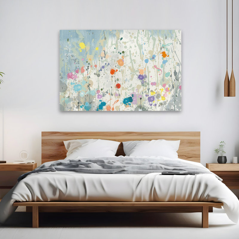 Fleurs abstraites - Jardin abstrait II, H 40 po x l 60 po