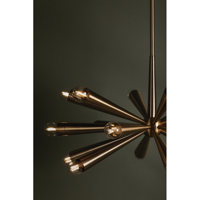 Brass Dimmable Chandelier