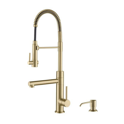 Robinet de cuisine à 2 fonctions de style commercial avec pré-rinçage et remplisseur de pot KRAUS Artec Pro