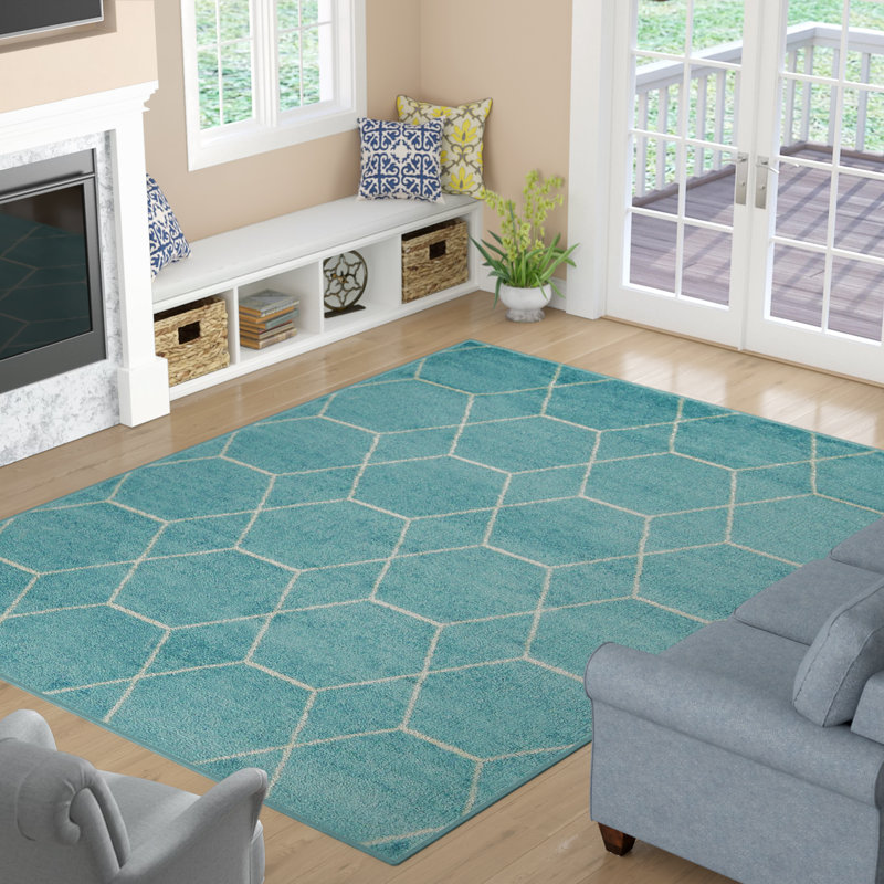 Tapis géométrique Debrodie, Rectangle 5 pi 1 po x 8 pi, Red