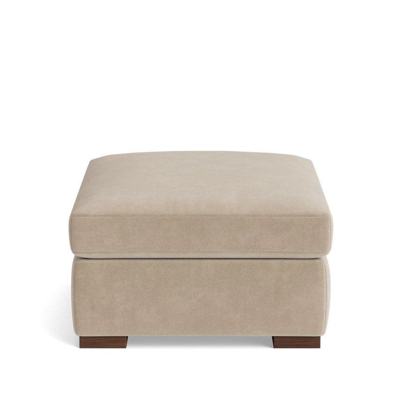 Lucca Ottoman, Velvet - Beige