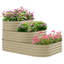 Ensemble de lit de jardin surélevé en acier galvanisé à 3 niveaux Outsunny