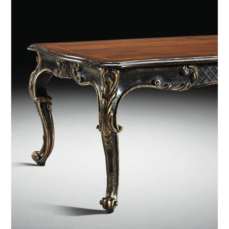 Walnut 48" Self-Storing Leaf Solid Wood Dining Table, Black