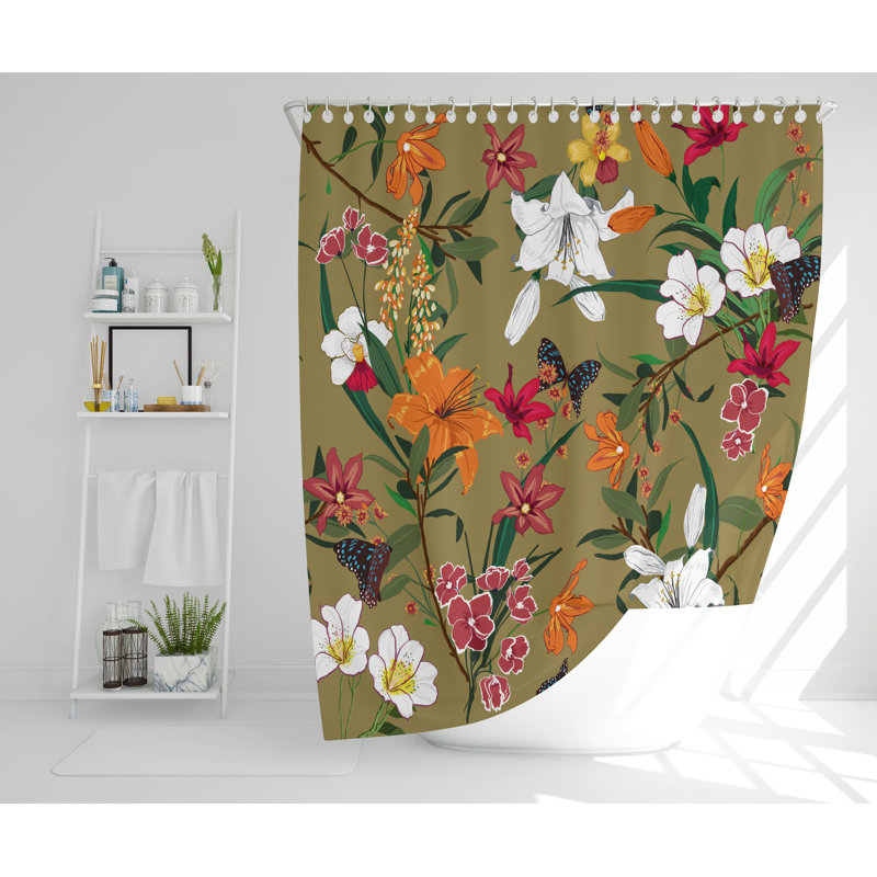 Picariello Polyester Shower Curtain Set, 168cm H x 168cm W