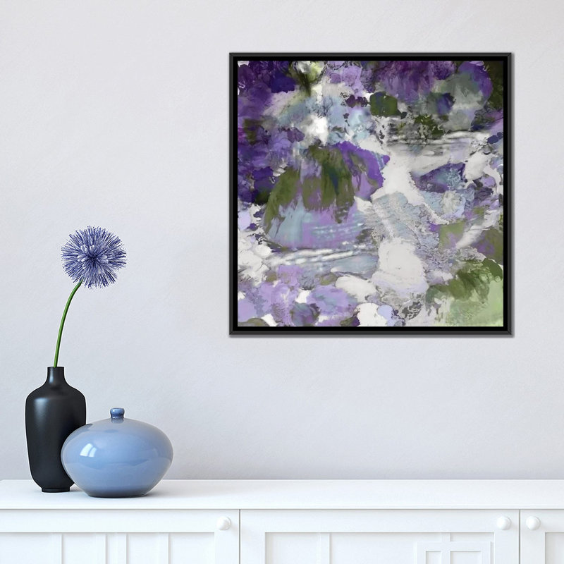 " Dynamic IV " by Mimi Garcia, 18" H x 18" W x 1.5" D, Black Framed Canvas, No Mat