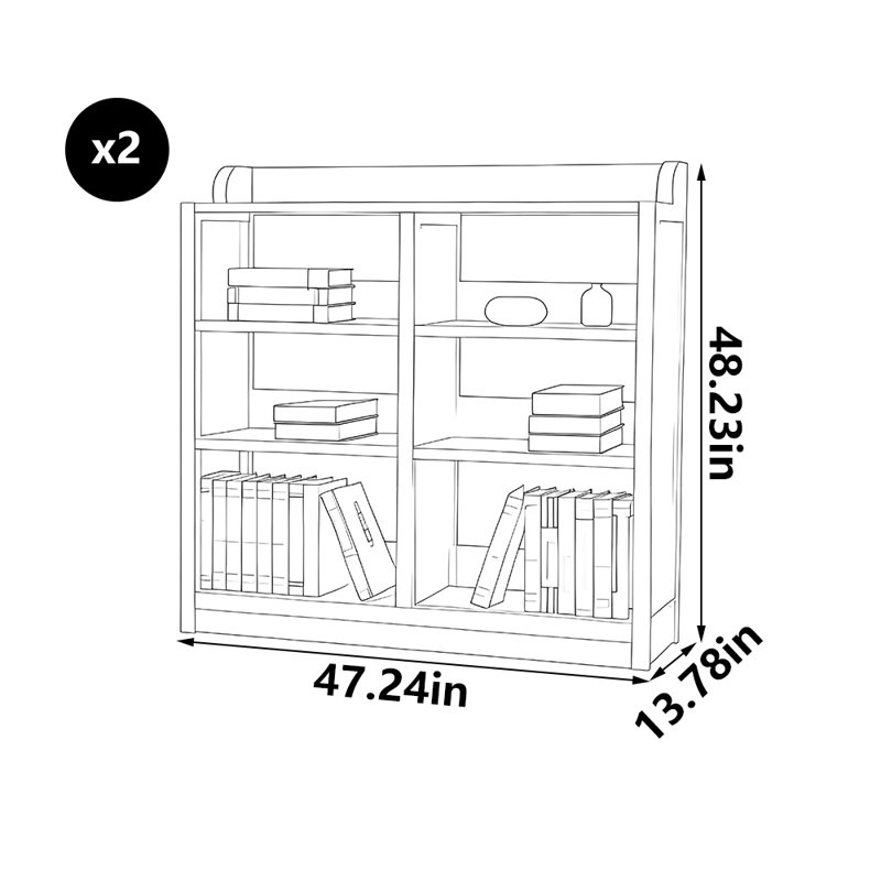 Modern simple storage bookcase