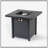 Stylish 28-Inch Iron Square Propane Fire Pit Table