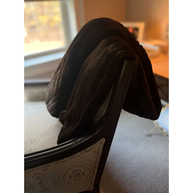 Thomas Collection® Dark Brown Espresso Double-sided Super Soft Luxe Cuddle Throw Blanket in Assorted Sizes, 58" W x 60" L