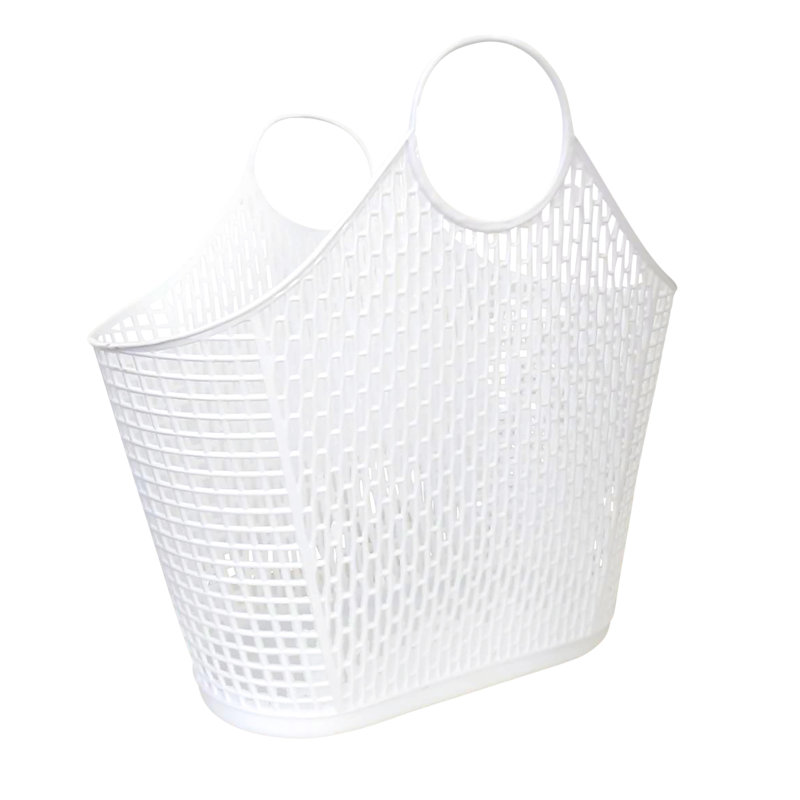 Ebern Designs Plastic Decorative Basket, White