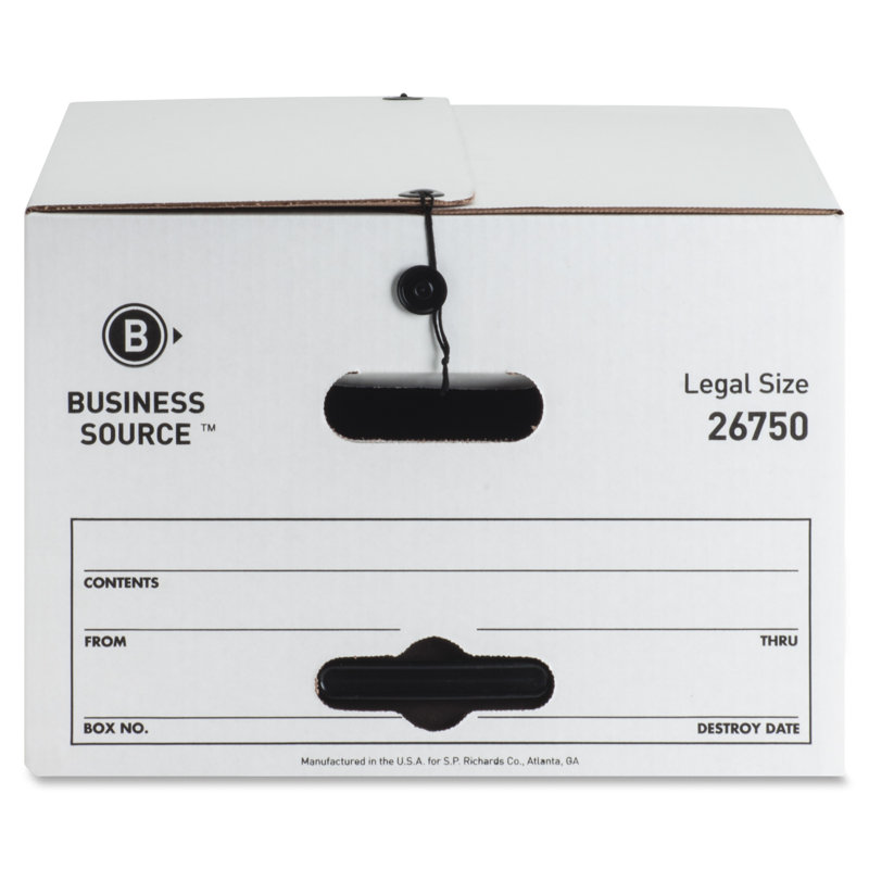 Storage Box, Legal, Whitem, 12-Pack