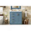 Ensemble de meuble-lavabo 30 po avec lavabo en céramique, meuble de rangement à cadre en bois, ensemble de meuble-lavabo autoportant avec 3 tiroirs et portes à fermeture douce-467997026