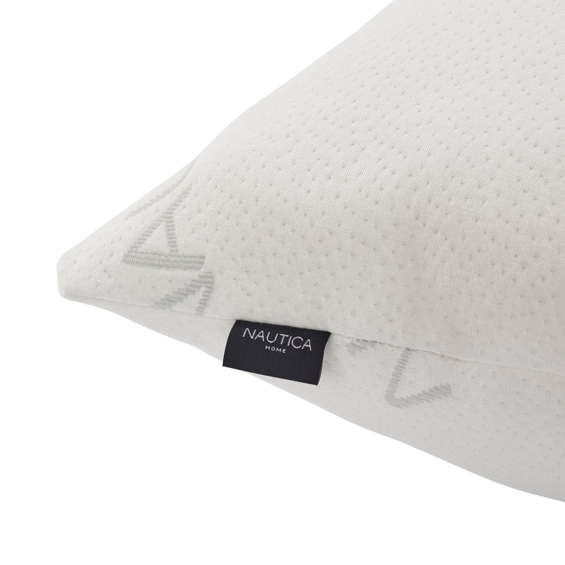 White Medium/Firm Knit Polyester Bed Pillow Set