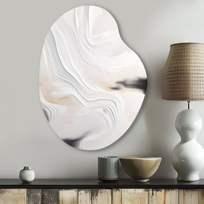 Chevere - Asymmetrical Abstract Marble Metal Wall Decor, Irregular Shape Metal Wall Sculpture Print