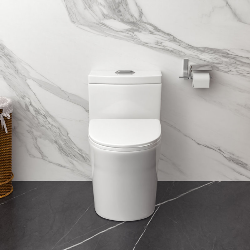 Toilette allongée une pièce à double chasse 1,24 / 1,6 GPF (siège inclus)