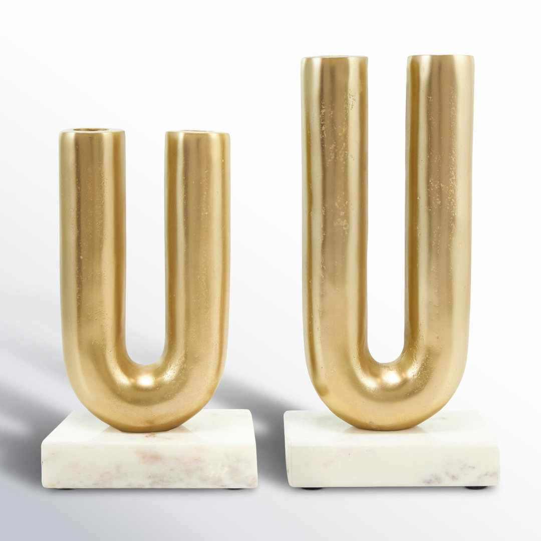 Newfields 11'' H Aluminum Tabletop Candlestick AllModern 