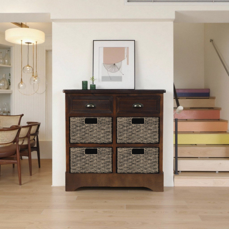 28" Wide 2-Drawers Buffet Table, Espresso