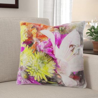 Coussin décoratif fleurs East Rolstone
