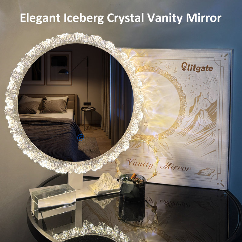 16‘’ Iceberg LED Touch Makeup Mirror light – 3 Light Modes, Elegant Vanity Mirror for Women