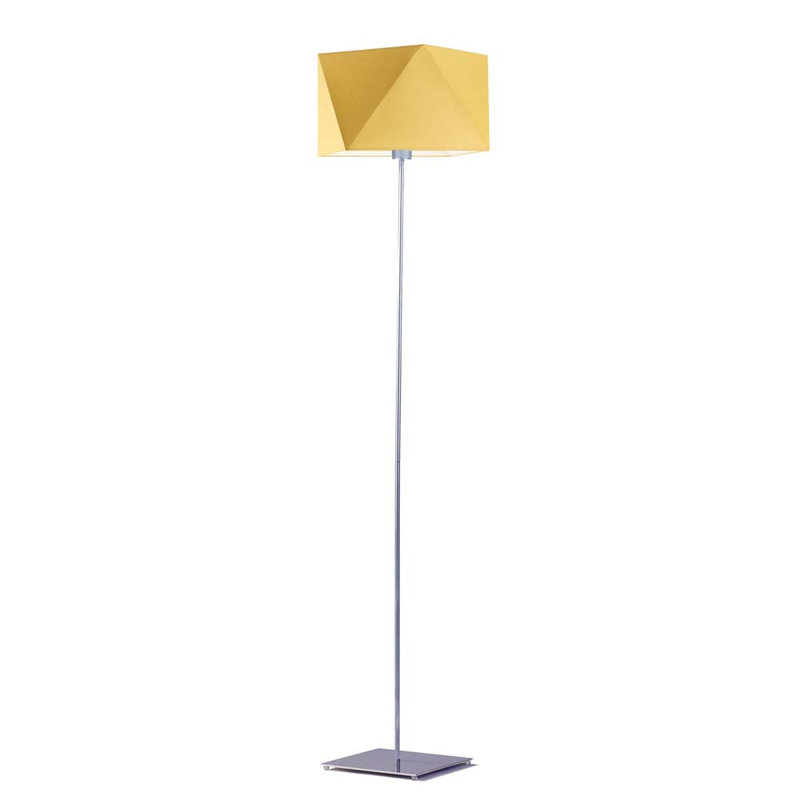 Ayaa 156cm Traditional Floor Lamp, Silver, Mustard/White Inside