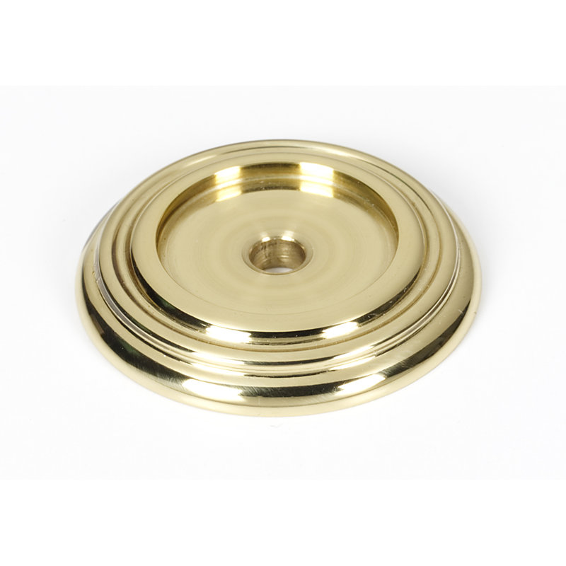 Metal Knob Backplate, Polished Brass
