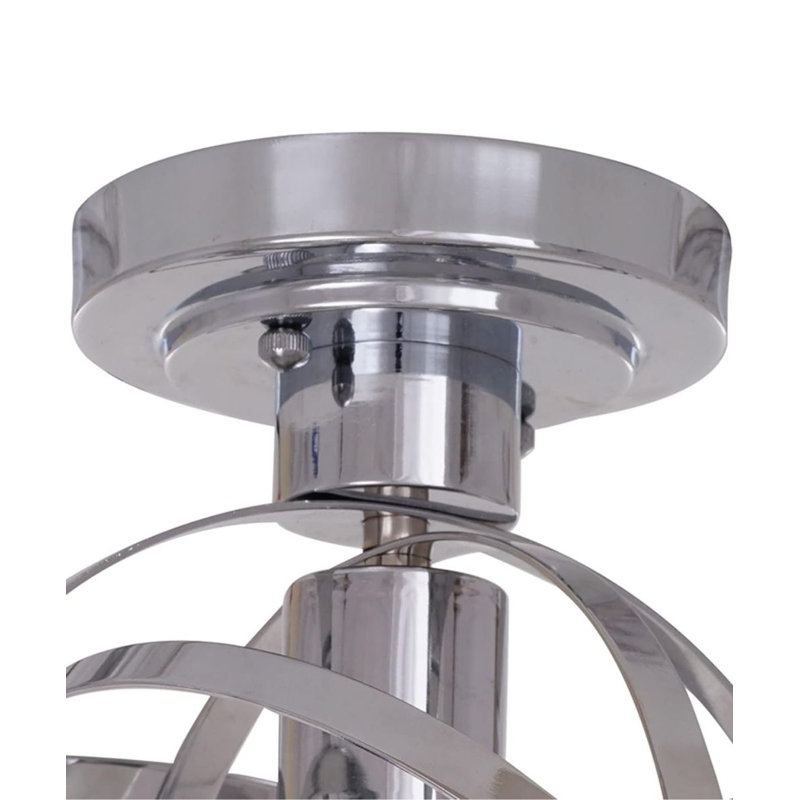 Luminaire semi-encastré en forme d'anneau elliptique chromé 1 lumière Ctonwell l 10 po Cresswell