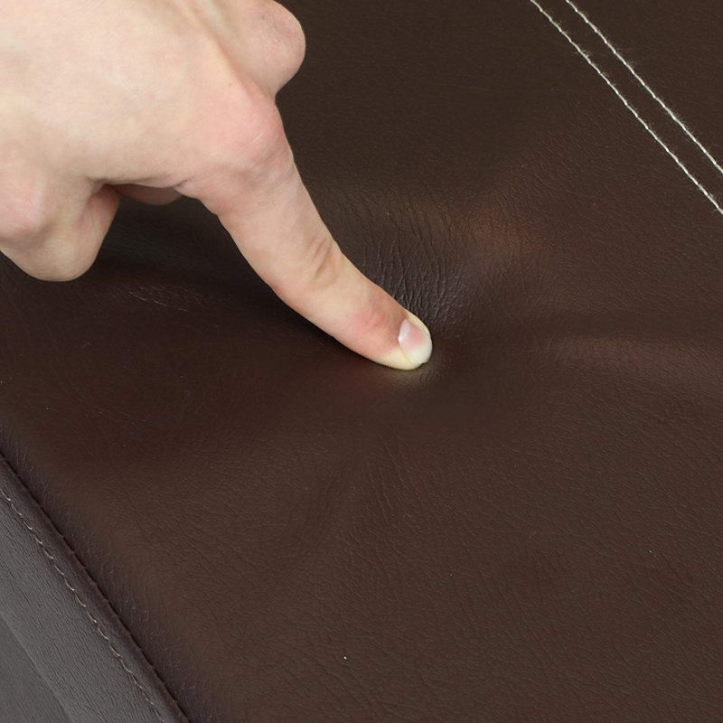 Faux Leather Ottoman