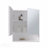 Niwot Wall Bathroom Cabinet, One Door, Organizer For Toiletries And Towels, White