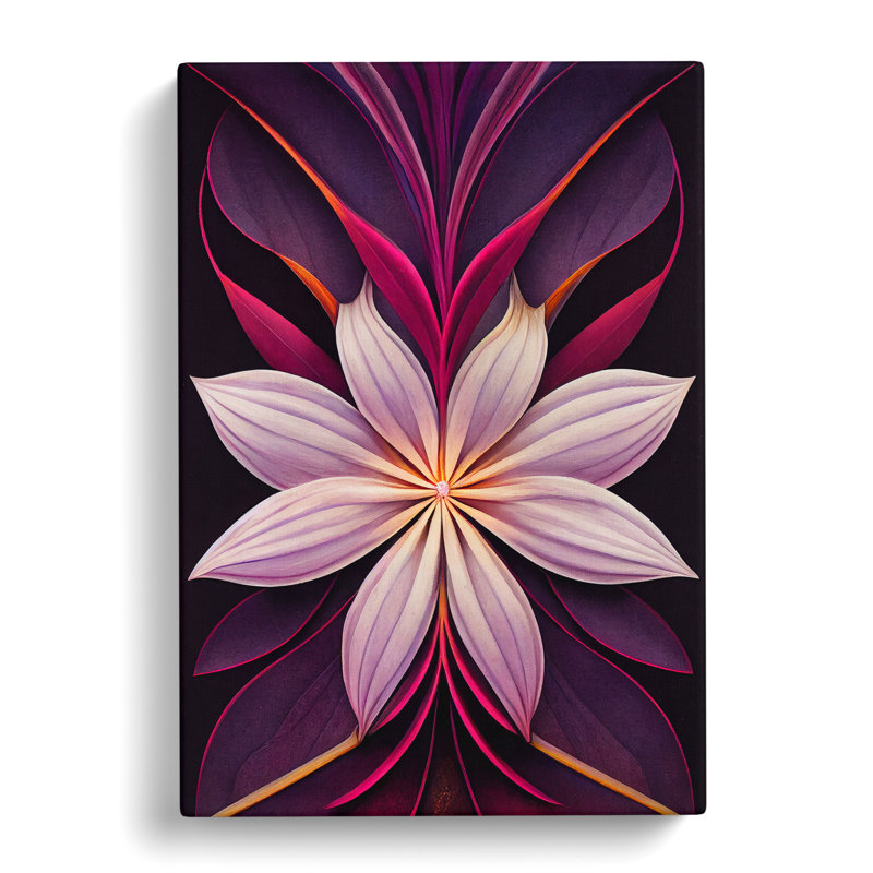 The Beaming Flower Abstract - Wrapped Canvas, 50cm H x 35cm W x 3cm D