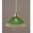Cord Hung Mini Pendant Shown In Black Copper Finish With 10" Amber Crystal Glass-32464170-32464192-32464175