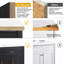 Meuble-lavabo 48 po noir. Armoire de rangement abondante - 4 portes à fermeture douce et 4 tiroirs (excluant le lavabo en céramique)