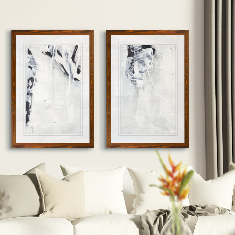 «Fire and Ice I» par Vincent Van Gogh, ensemble de 2 reproductions d'art encadrées, H 24 po x l 18 po x P 1,25 po, Blanc