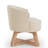 Classic Linen Fabric Swivel Lounge Chair | 360° Freely Rotating with Cross-Shaped Solid Wood Base & Legs | Comfortable Accent Chair for Living Room, Bedroom, Office & Dresser-249892985-249892980