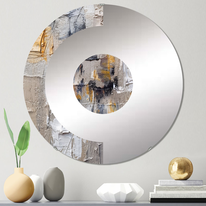 Pasahow - Half Circle Wall Mirror, 23.6" x 23.6"