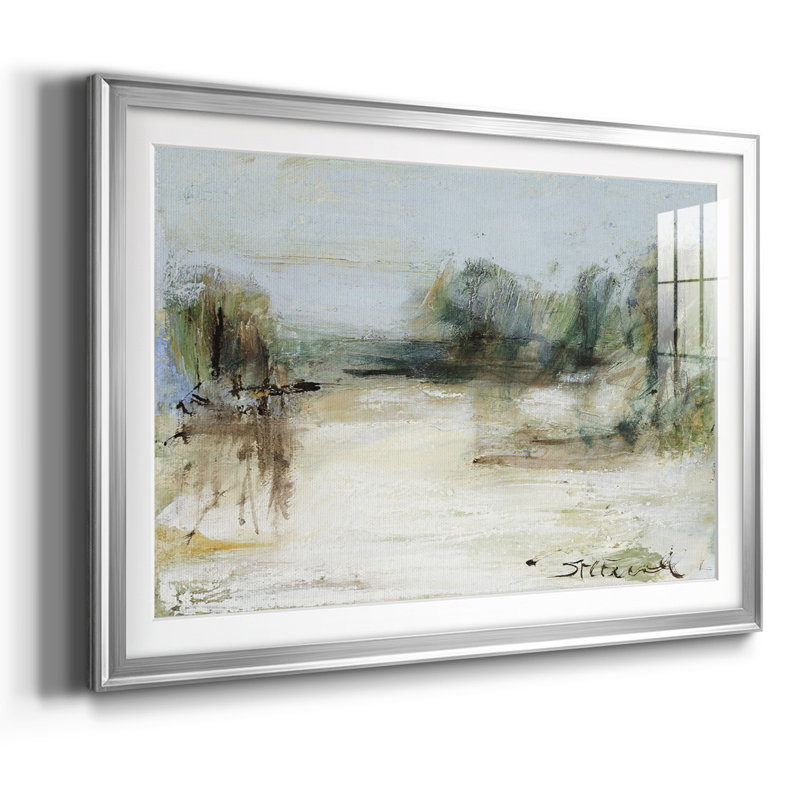 Wintery Horizon III, impression encadrée avec biseau mat et verre, H 15 po x l 21 po x P 1,5 po, Argent
