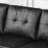74 Inch Wide PVC Reversible Sectional Sofa With LED Light, USB Port, Nailhead Trim, And Tufted Cushions For Modern Living