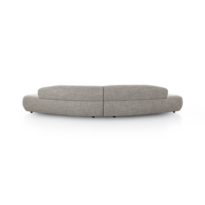 Belen Double Chaise-159”-Thames Coal, Thames Polyester Blend