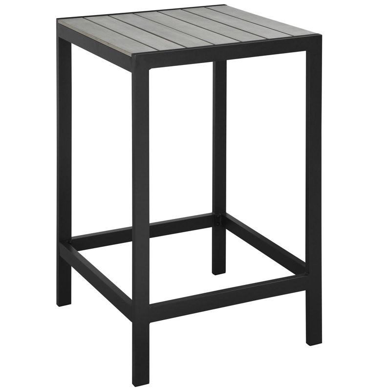 Table de bar d'extérieur en aluminium Maine par Modway, Brun / gris