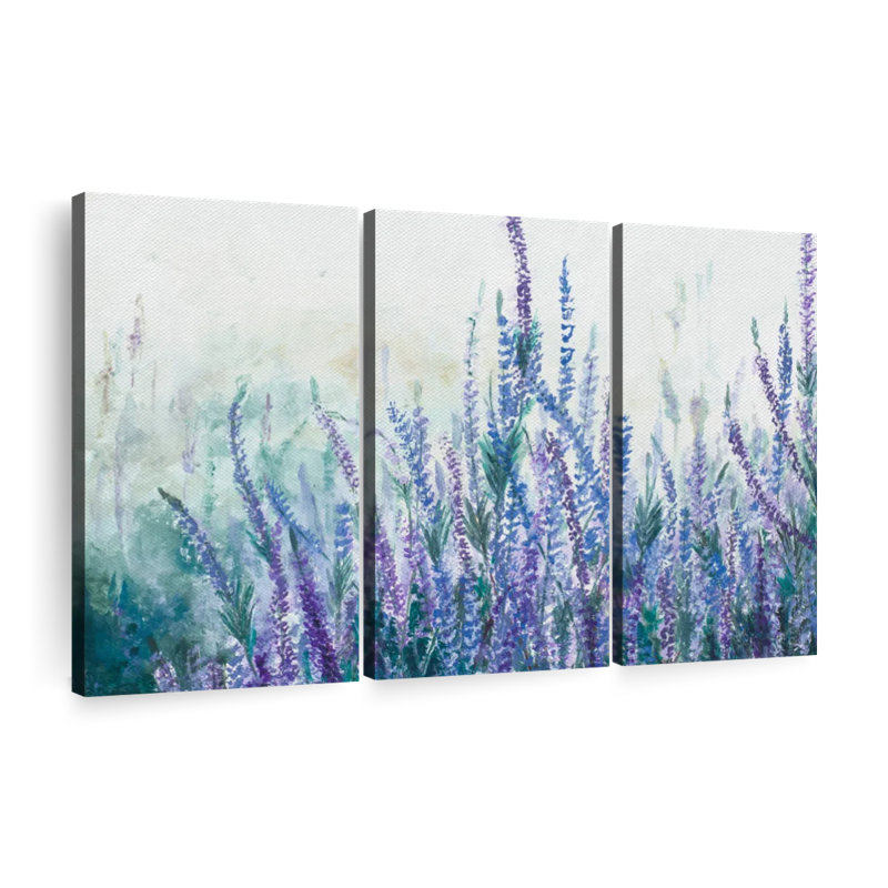 «Lavender Floral Garden» sur toile, H 45 po x l 28 po