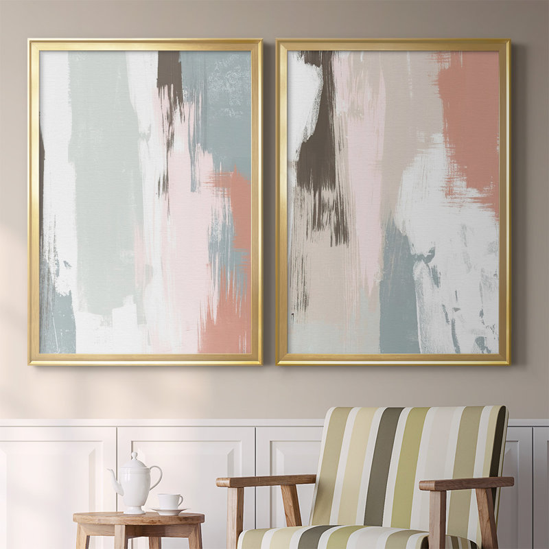 Toile de qualité supérieure Sandstone Peel III - prête à être accrochée, H 30,5 po x l 45 po x P 2,5 po, Cadre doré