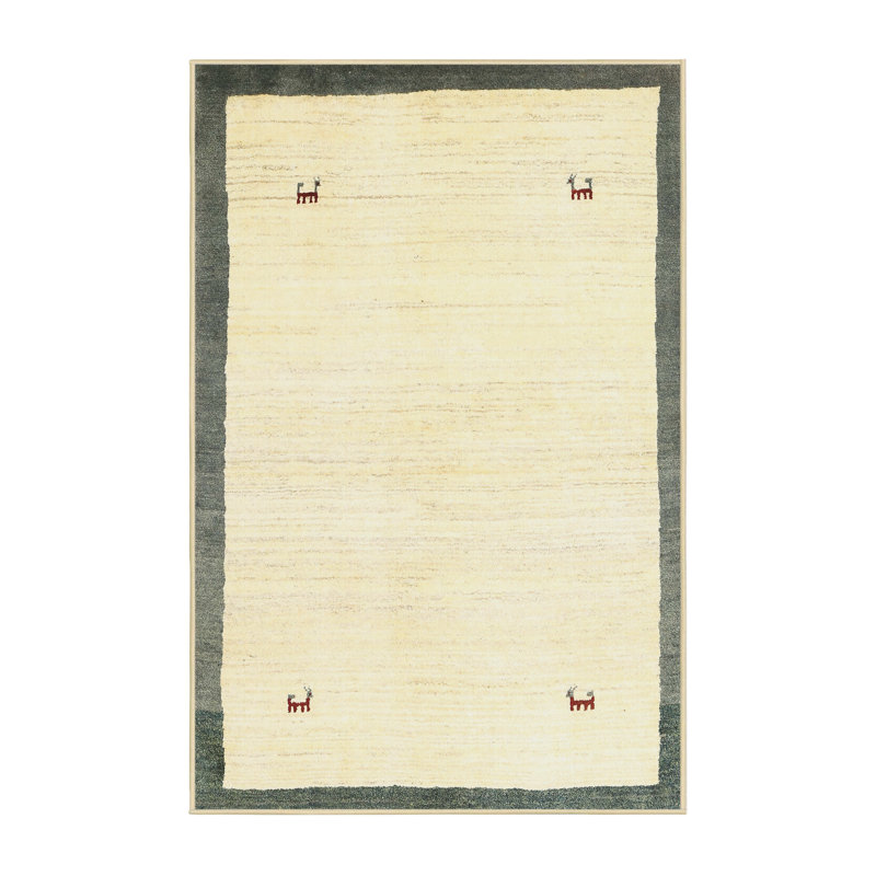 Tapis abstrait beige, Rectangle 5 pi x 7 pi